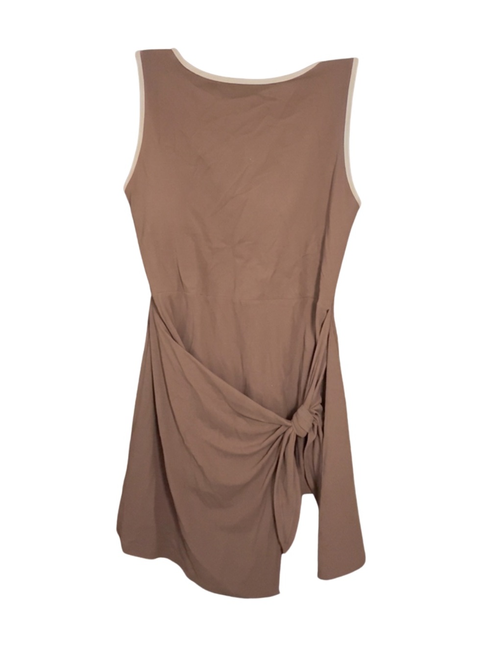NWOT Abercrombie & Fitch Sleeveless Taupe Knot-Detail Dress Athletic Tennis Dres